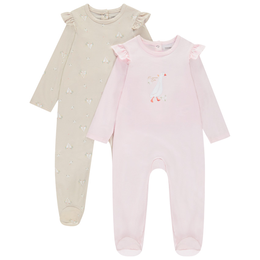 Σετ από 2 φορμάκια με σχέδιο χήνες για κορίτσι με διαφορετικές ανοίξεις ανάλογα με την ηλικία 