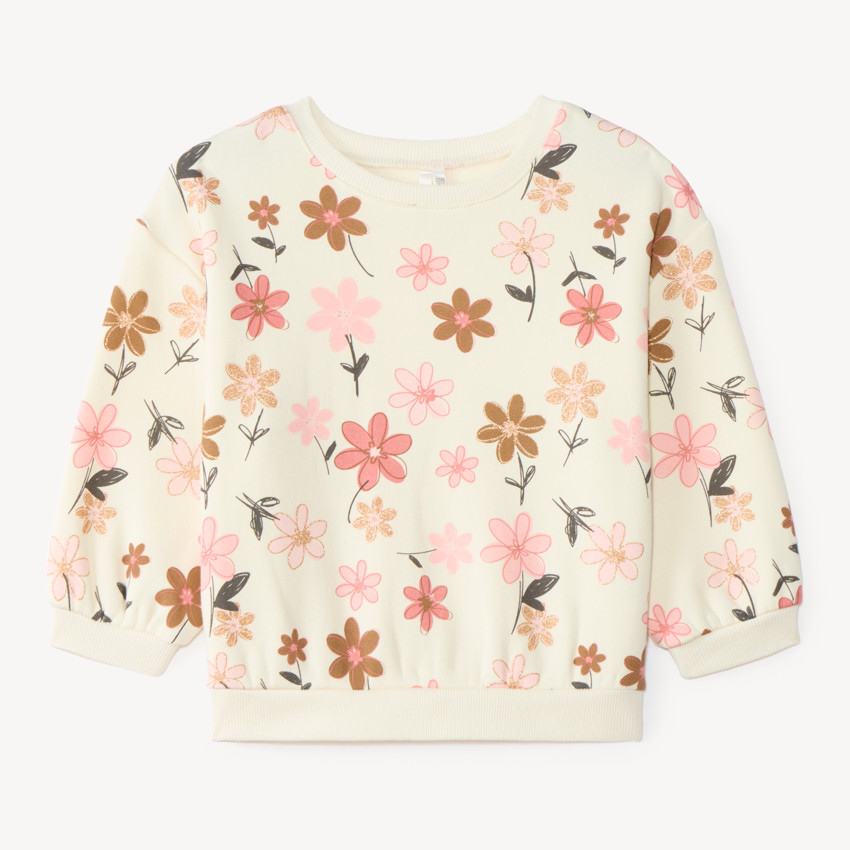 « Oversized sweatshirt pour fille bébé avec impression fantaisie » 
