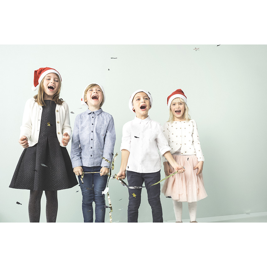 Junior - Robe sans manches forme patineuse en jacquard irisé  Additional Junior - Robe sans manches forme patineuse en jacquard irisé