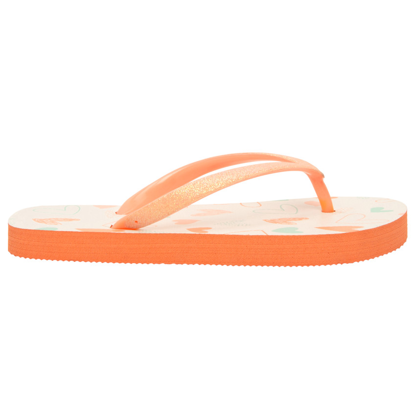 Σαγιονάρες με glitter print καρδιές για κορίτσι με λουράκι ανάλογα με την ηλικία 