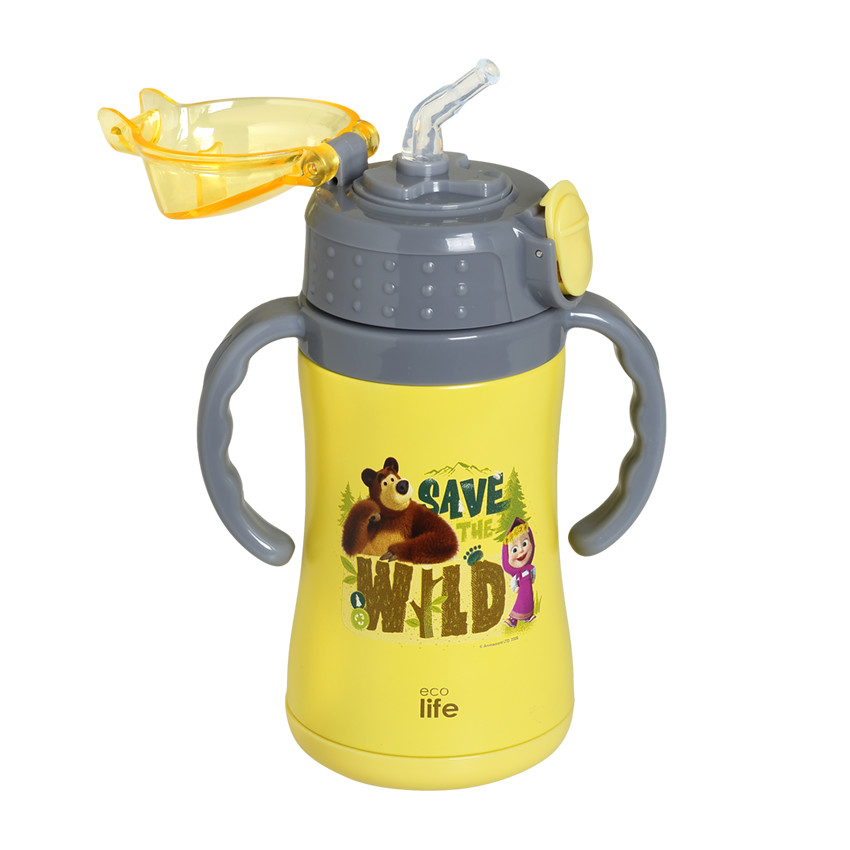 Kids Thermos 'Masha - Save The Wild' 300ML (yellow) 