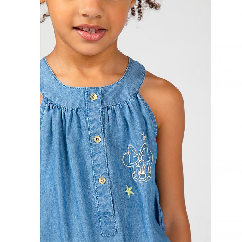 Combishort en coton avec broderie Minnie Disney Main Combishort en coton avec broderie Minnie Disney
