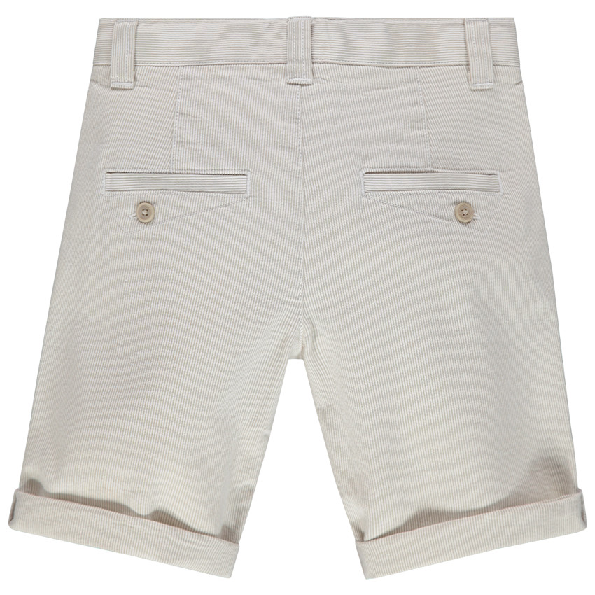 Βερμούδα με λεπτές ρίγες και λοξές τσέπες 