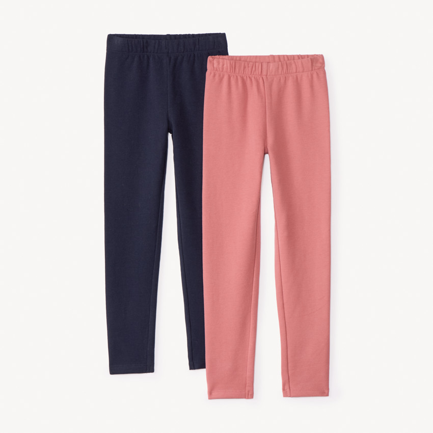 Σετ από 2 leggings από molleton για κορίτσι 