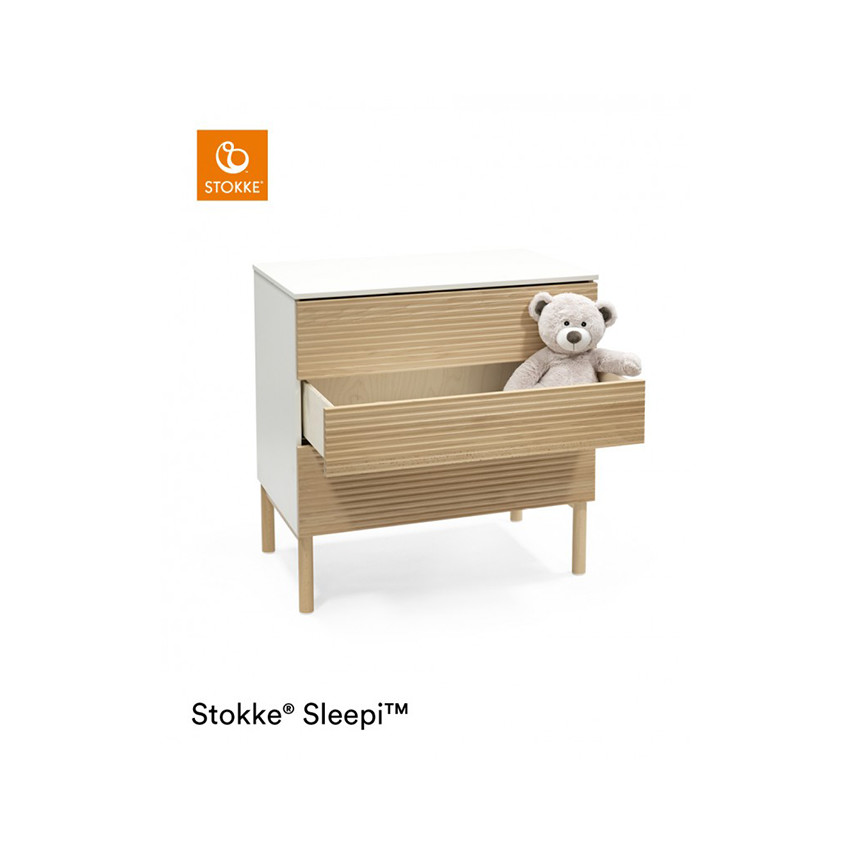 Βρεφική Συρταριέρα Sleepi με 3 Συρτάρια Καφέ 88x53.7x88.5cm 