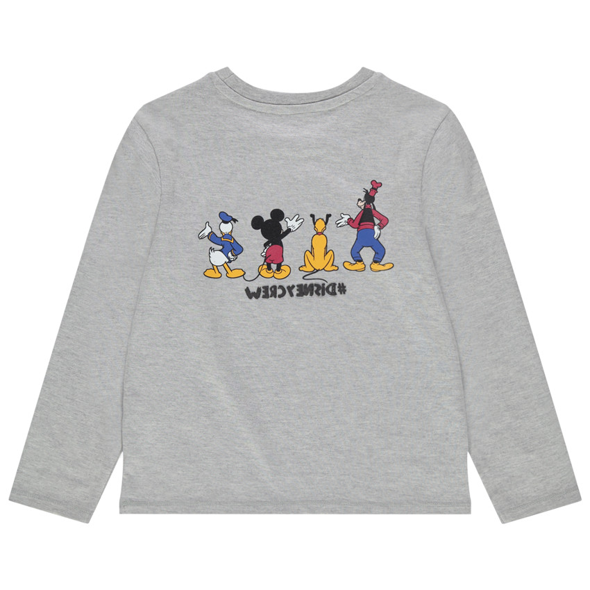 Μακρυμάνικη μελανζέ μπλούζα με τυπωμένους ήρωες της Disney 
