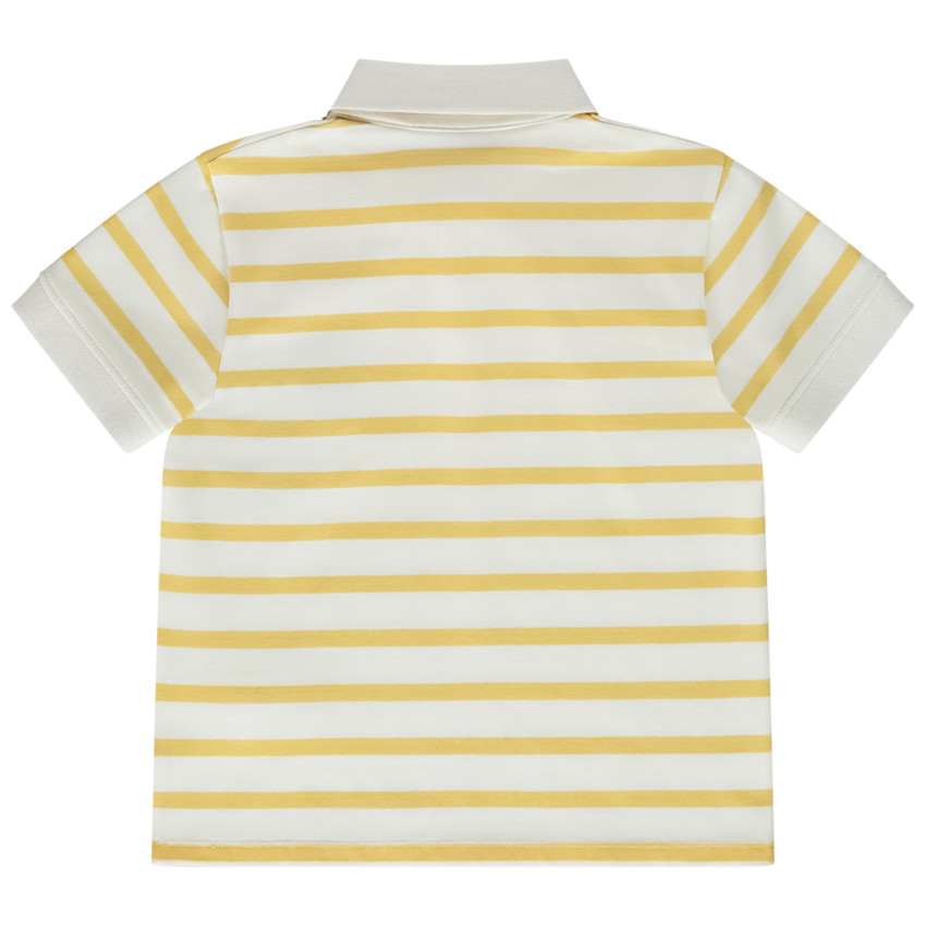 Πολυκαιρισμένο polo από jersey με κέντημα χελώνα για αγόρι 