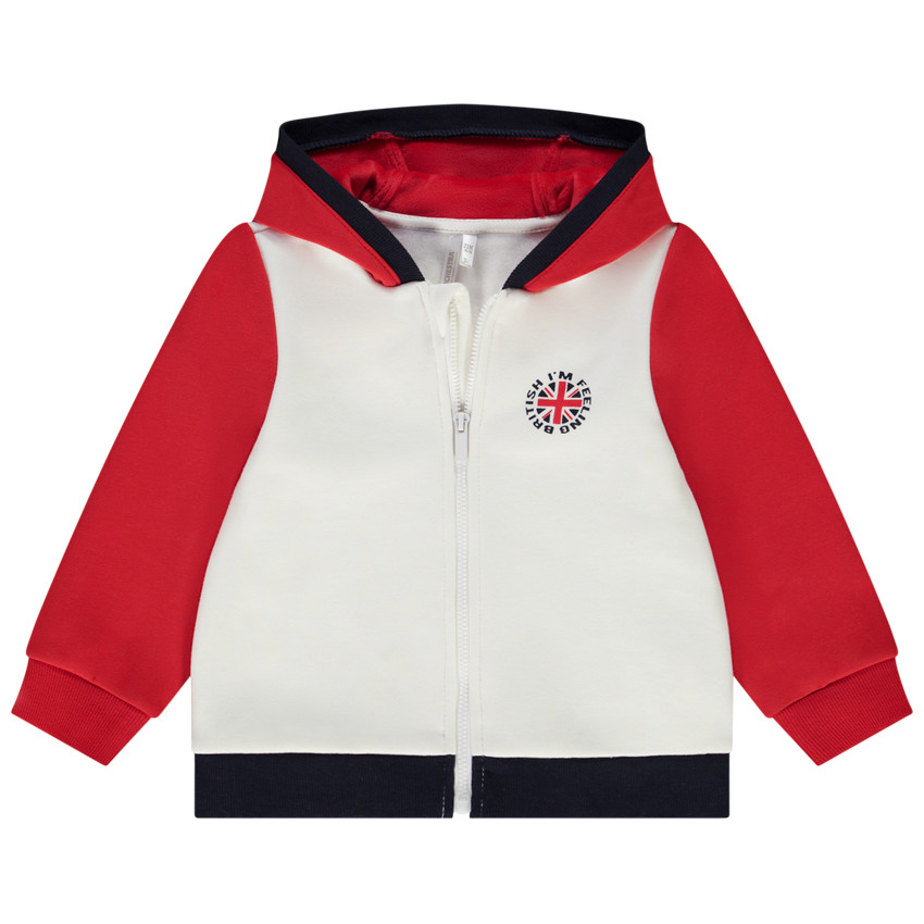 Ζακέτα με κουκούλα από molleton για μωρό αγόρι 