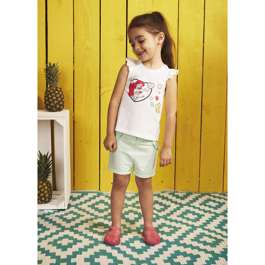 Μπλουζάκι αμάνικο από jersey print Ariel Disney για bebe κορίτσι 