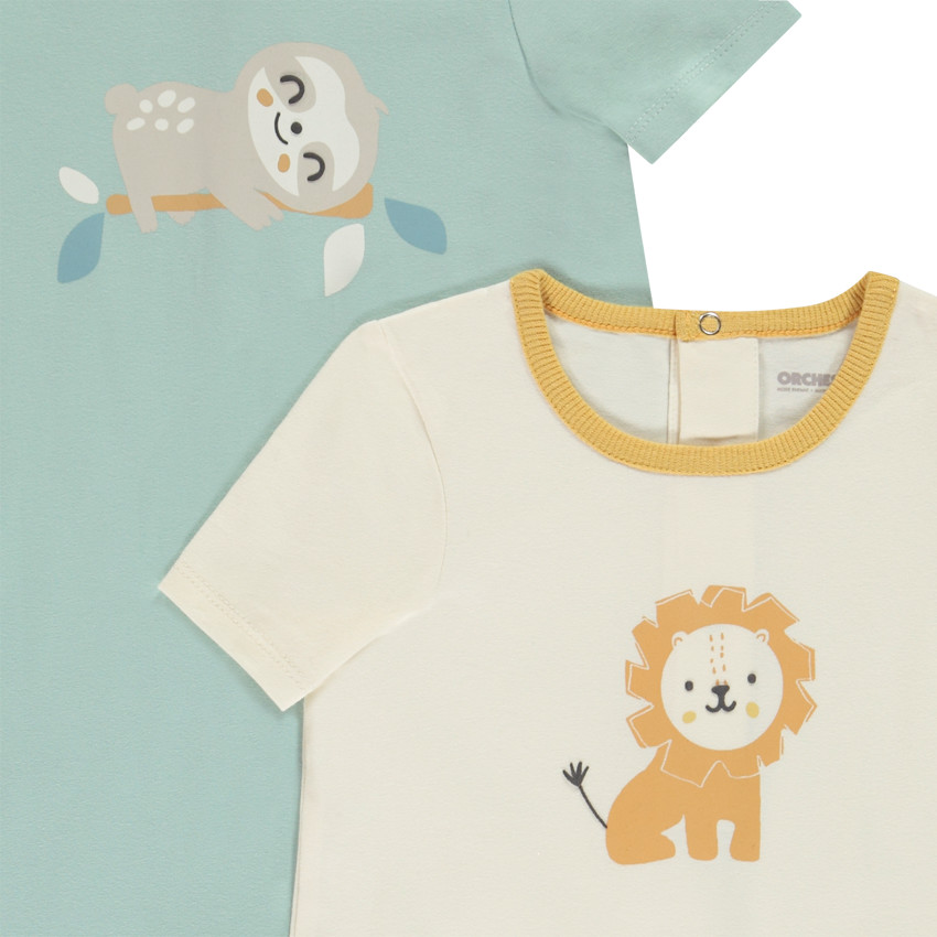 Σετ από 4 κοντές φανταχτερές φόρμες σε jersey για bebe αγόρι 