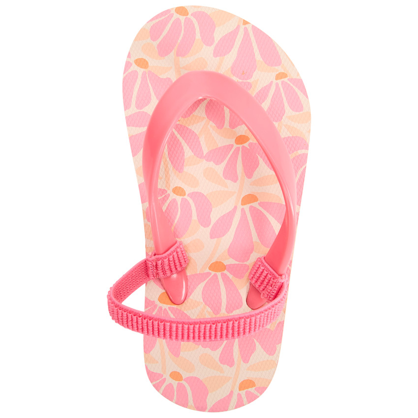 Σανδάλια με σχέδιο λουλούδια για κορίτσι με λουράκι ανάλογα με το νούμερο 