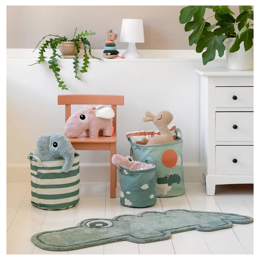 Καλάθι αποθήκευσης Happy Clouds 3 τμχ. - Πράσινο 