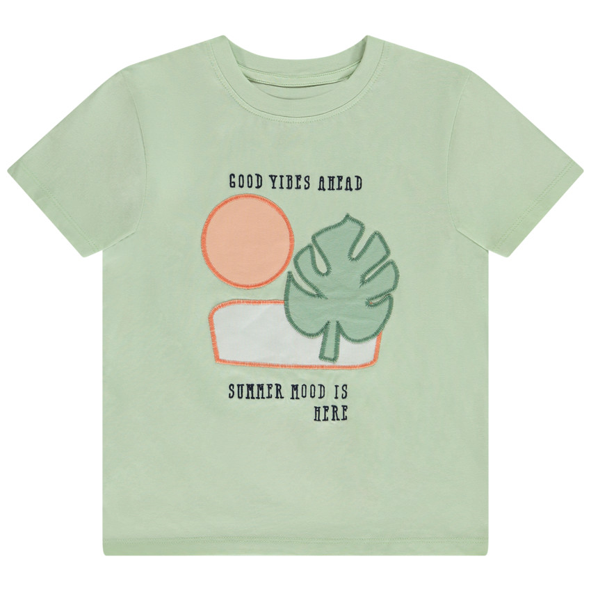 Κοντομάνικο μπλουζάκι με εφαρμοσμένα patches για αγόρι 