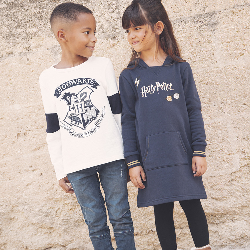 Φόρεμα μακρυμάνικο με κουκούλα σχέδιο Harry Potter για κορίτσι 