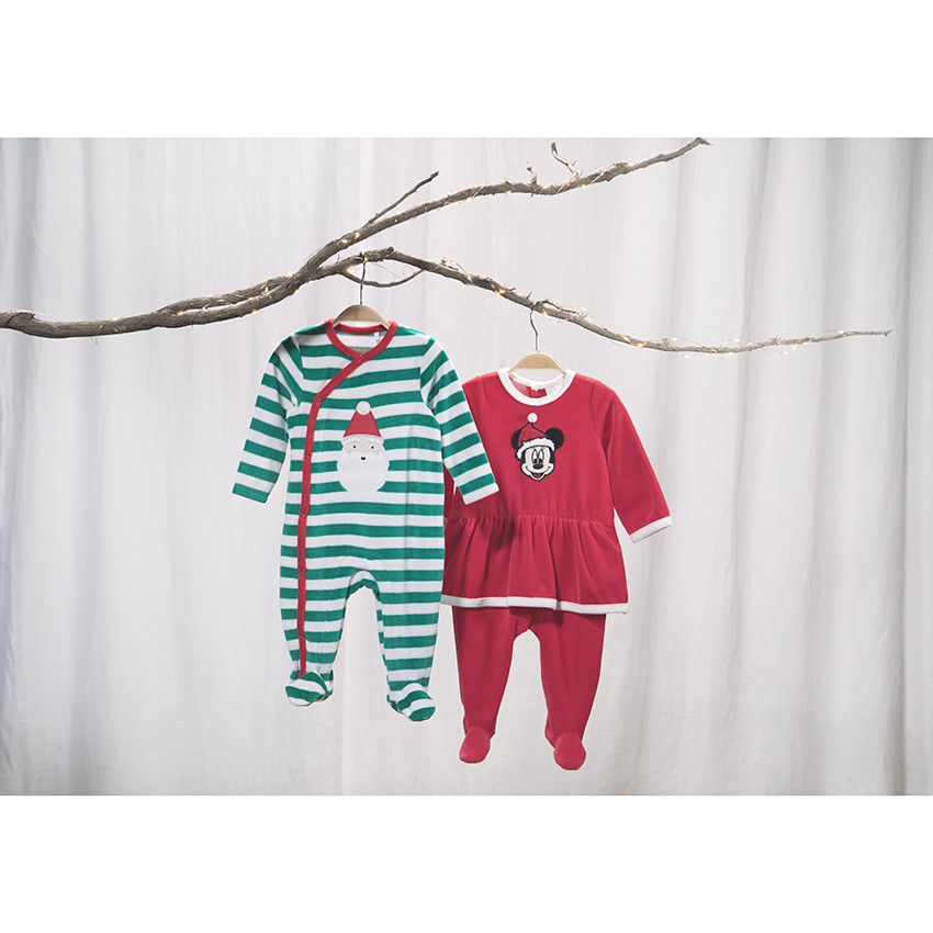 Φορμάκι βελουτέ με σχέδιο Άγιος Βασίλης για bebe αγόρι 