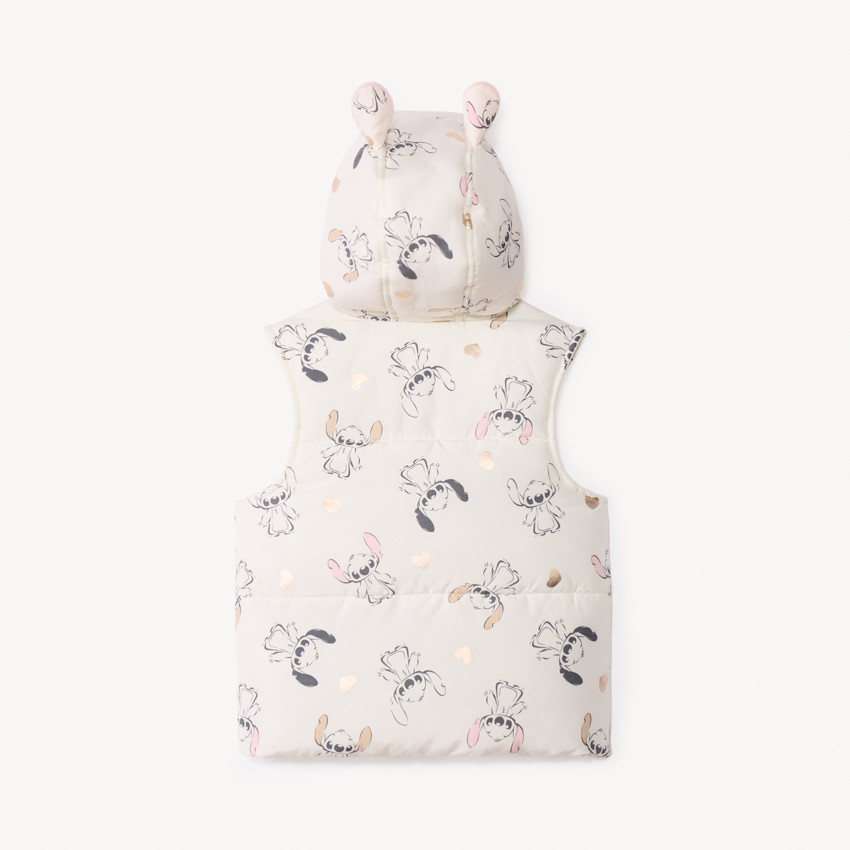 Doudoune sans manches imprimé Stitch Disney pour bébé fille 