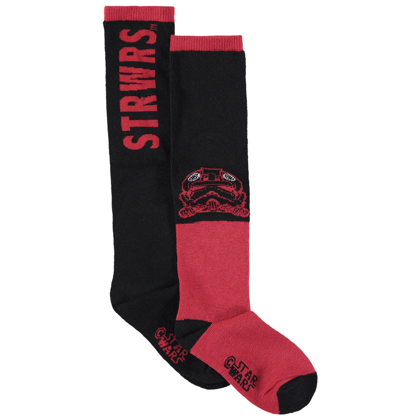 Σετ από 2 ζευγάρια κάλτσες ψηλές σχέδιο Star Wars 