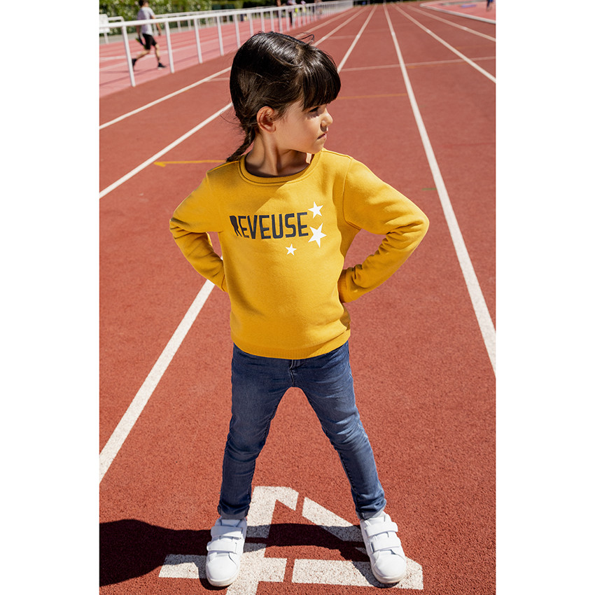 Στενό τζιν σε εφέ ξεθωριασμένου ντενίμ για κορίτσι 