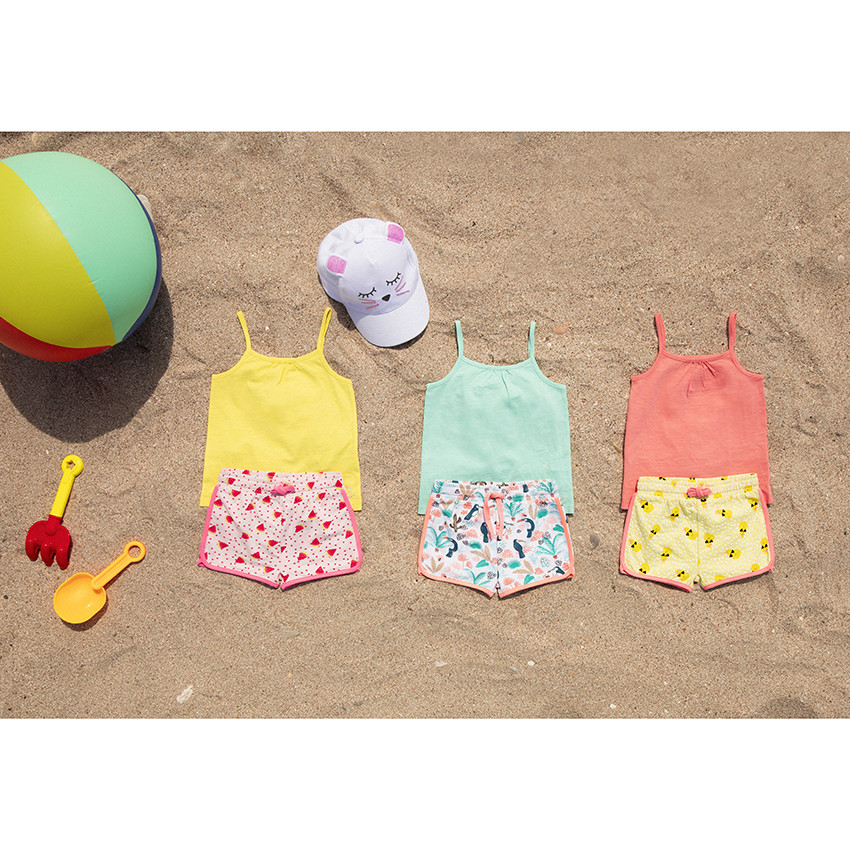 Σορτς βαμβακερό με φαντεζί σχέδιο για bebe κορίτσι 