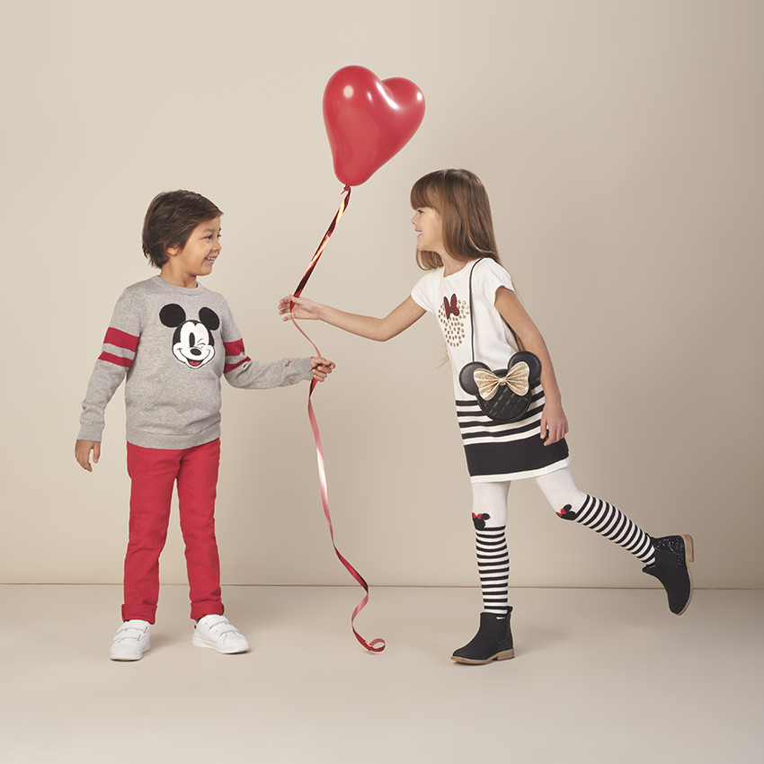 Pull en tricot motif Mickey Disney et bandes placées 