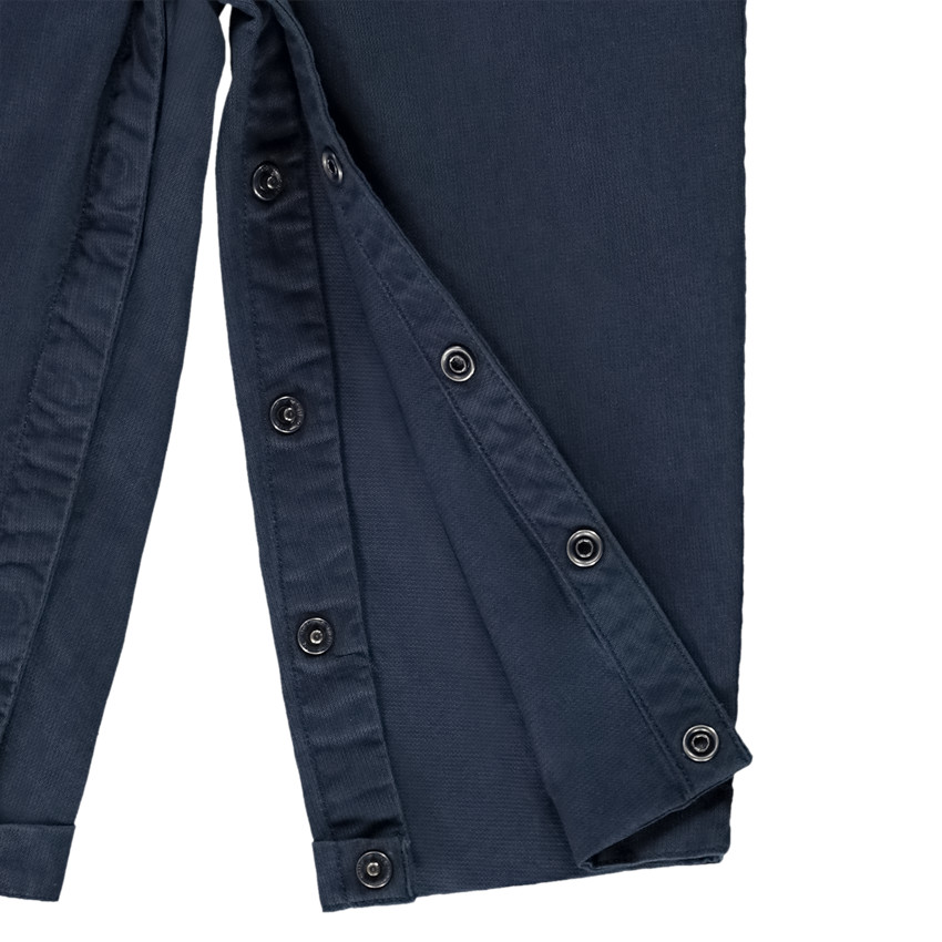 Σαλοπέτα μακριά βαμβακερή φαντεζί μονόχρωμη για bebe αγόρι 