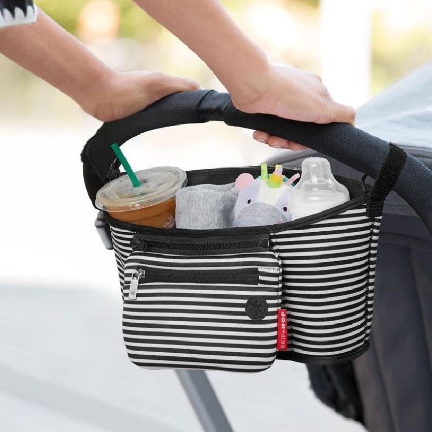 Οργανωτης Καροτσιου Stroller Organizer, Black/White Stripe SKIPHOP 