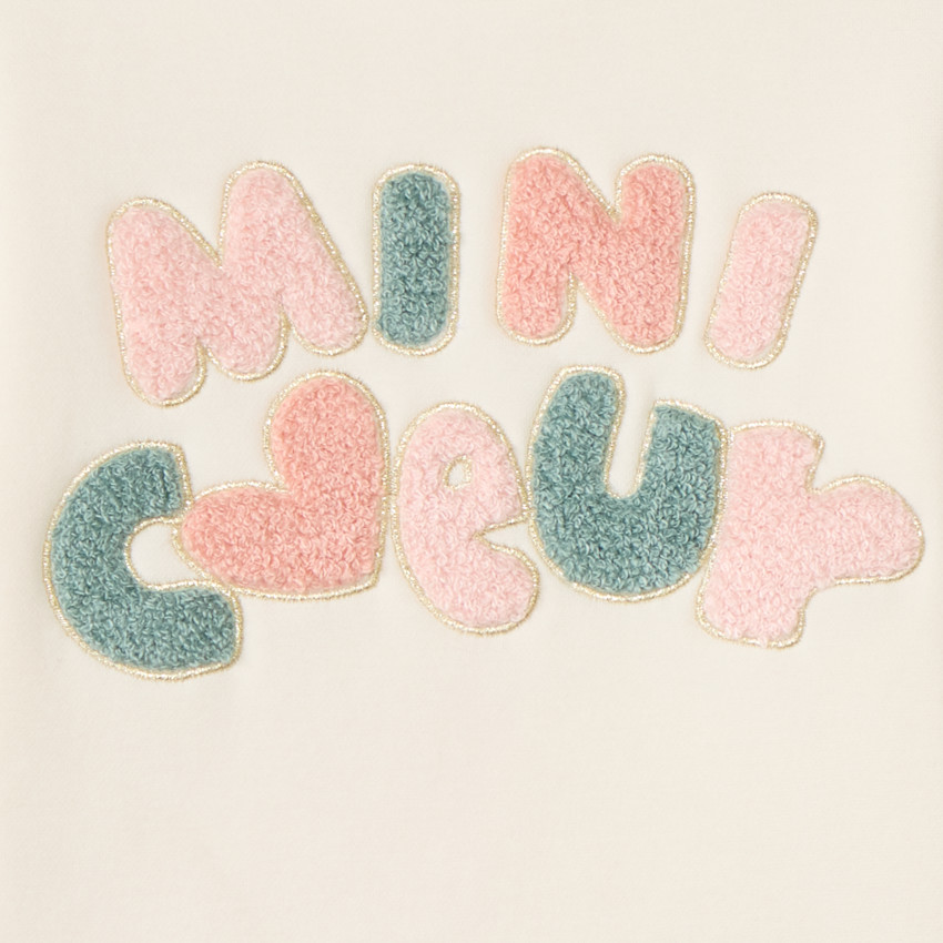 Φούτερ molleton με 3D patchs bouclettes για bebe κορίτσι 