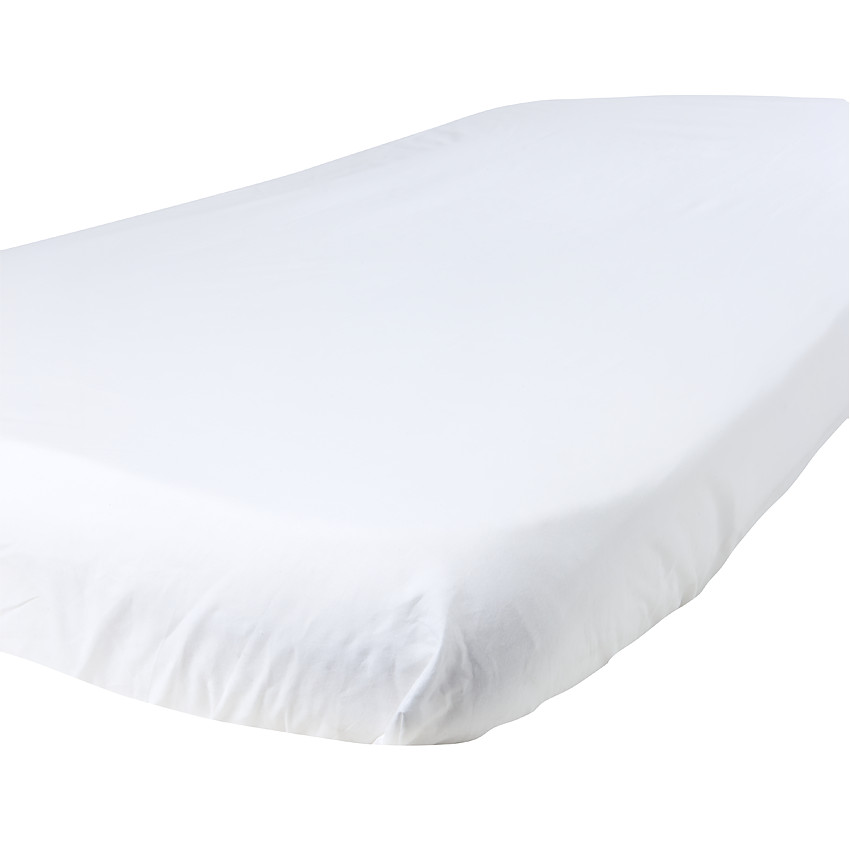 Lot de 2 draps housse élastiqués à pois/uni 60 x 120 cm  