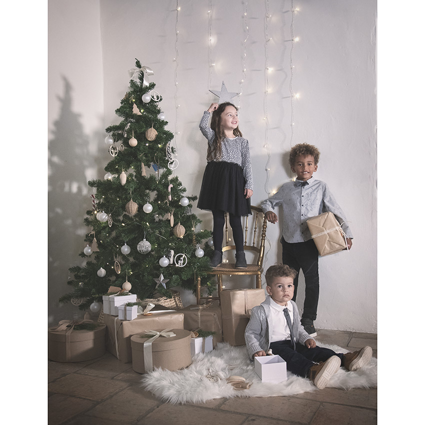 Γιορτινό φόρεμα effet 2 σε 1 με σχέδιο léopard για κορίτσι 