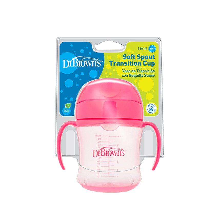 Κύπελλο 180 ml μαλακό στόμιο με καπάκι και λαβές - Διατίθεται σε 4 χαρούμενα χρώματα 