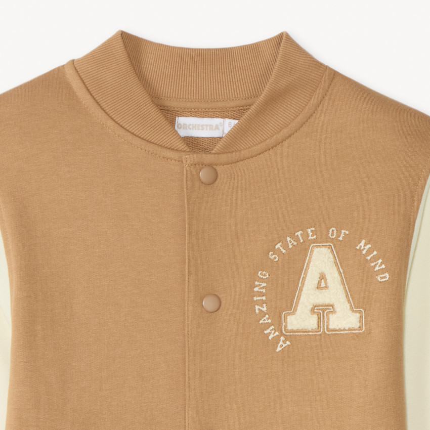 Μπουφάν teddy φλις με patch boucle για αγόρι 