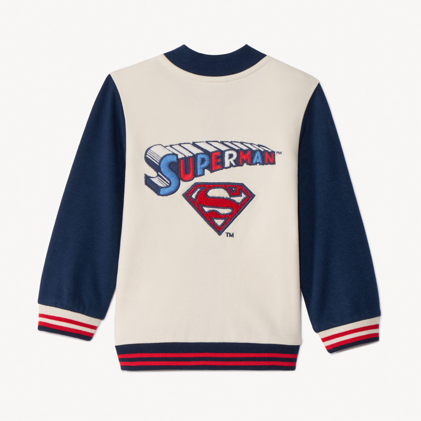 Ζακέτα teddy molleton effet color block Superman Warner για bebe αγόρι 