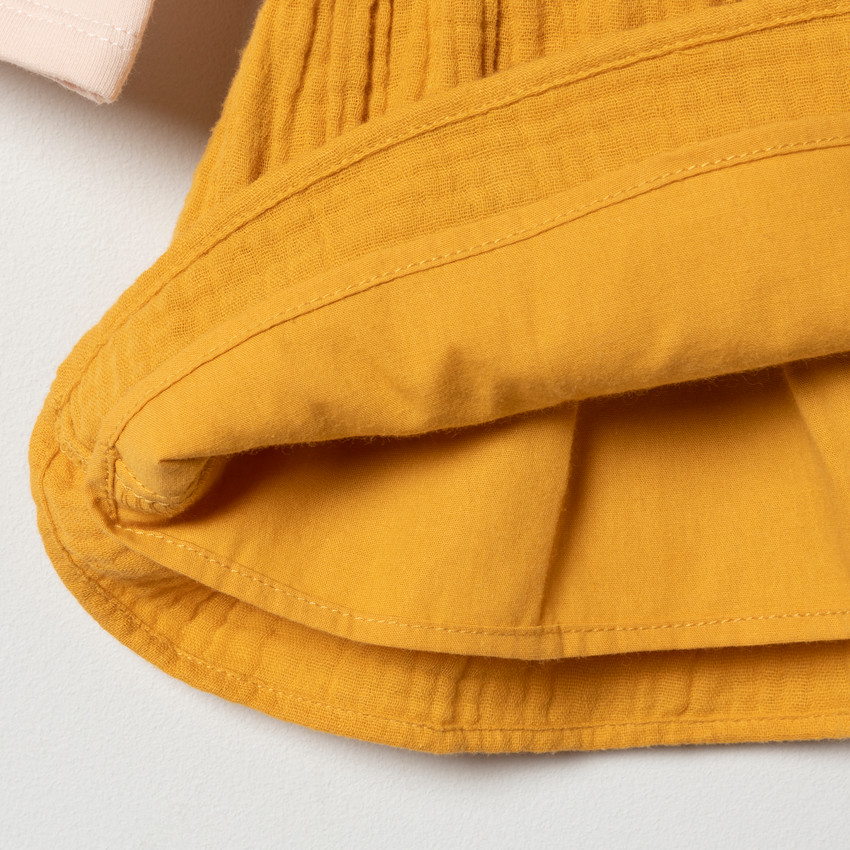 Μακρυμάνικο φόρεμα εφέ 2 σε 1  