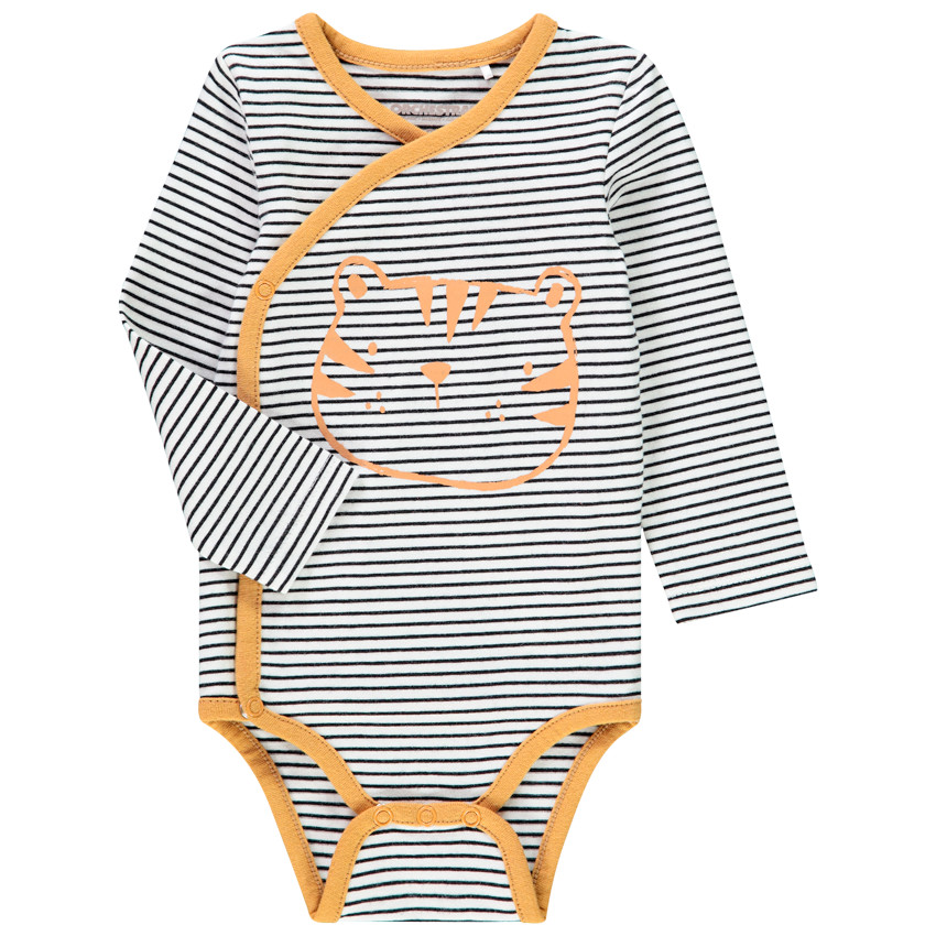 Body μακρυμάνικο ριγέ με σχέδιο τίγρη για bebe αγόρι  Additional Body μακρυμάνικο ριγέ με σχέδιο τίγρη για bebe αγόρι