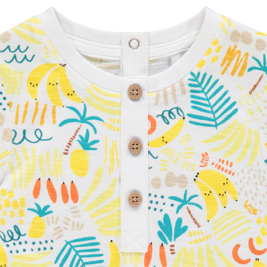 Combi κοντό effet 2 σε 1 με σχέδιο tropical για bebe αγόρι  Additional Combi κοντό effet 2 σε 1 με σχέδιο tropical για bebe αγόρι