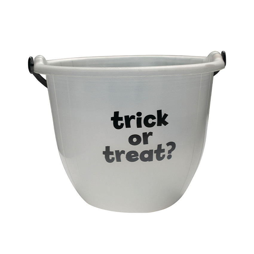 Seau à bonbons Fantôme transparent et fluorescent 