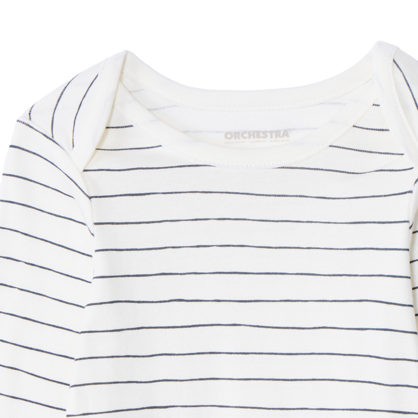 Σετ από 3 φαντεζί μακρυμάνικα bodies πλεκτά για bebe κορίτσι 