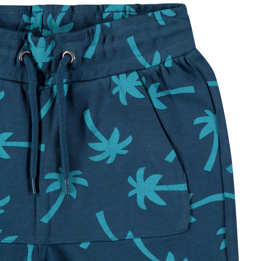 Βερμούδα μπλέ με τύπωμα  