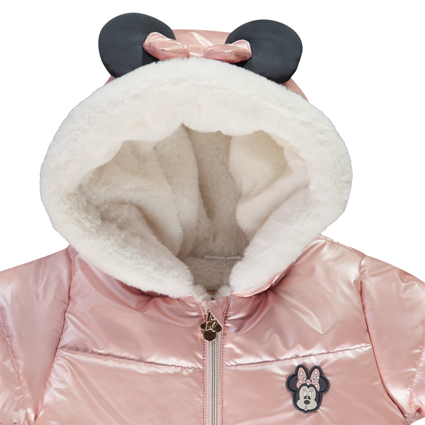 Κομψό πιλότ με μεταλλικό εφέ Minnie Disney για κορίτσι μωρό με διάφορες λεπτομέρειες ανάλογα με την ηλικία 