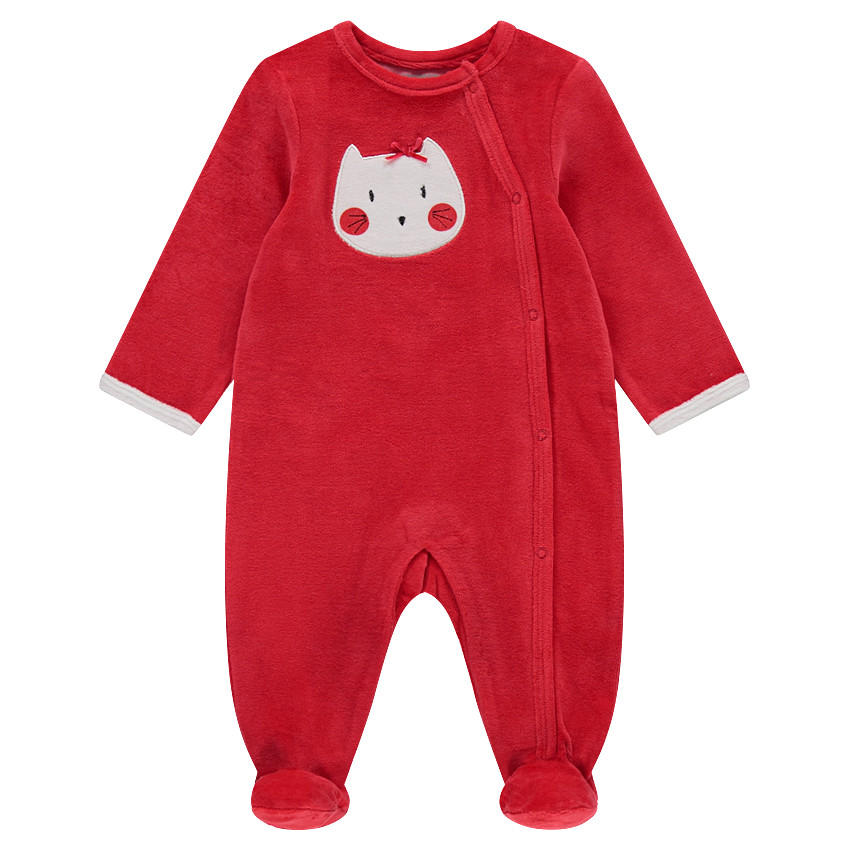 Σετ 2 βελουτέ φορμάκια ύπνου, μονόχρωμο / εμπριμέ με μοτίβο γάτες  