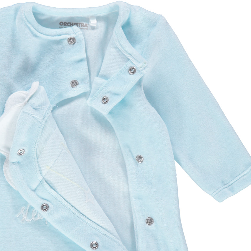 Φορμάκι βελουτέ  με σύννεφα και κεντημένα αστέρια 