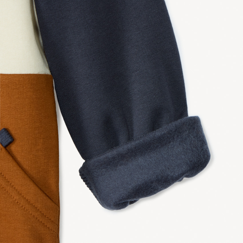 Σετ jogging φλίς με εφέ color block για αγόρι 