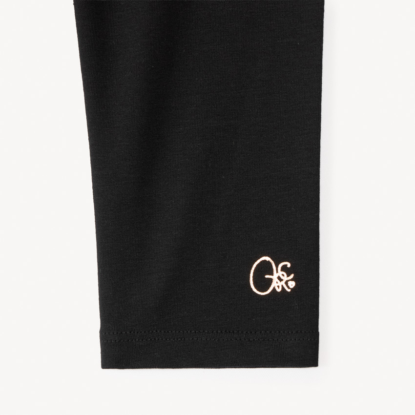 Σετ από 2 κοντά κολάν μονόχρωμα με τύπωμα λογότυπου για κορίτσι 