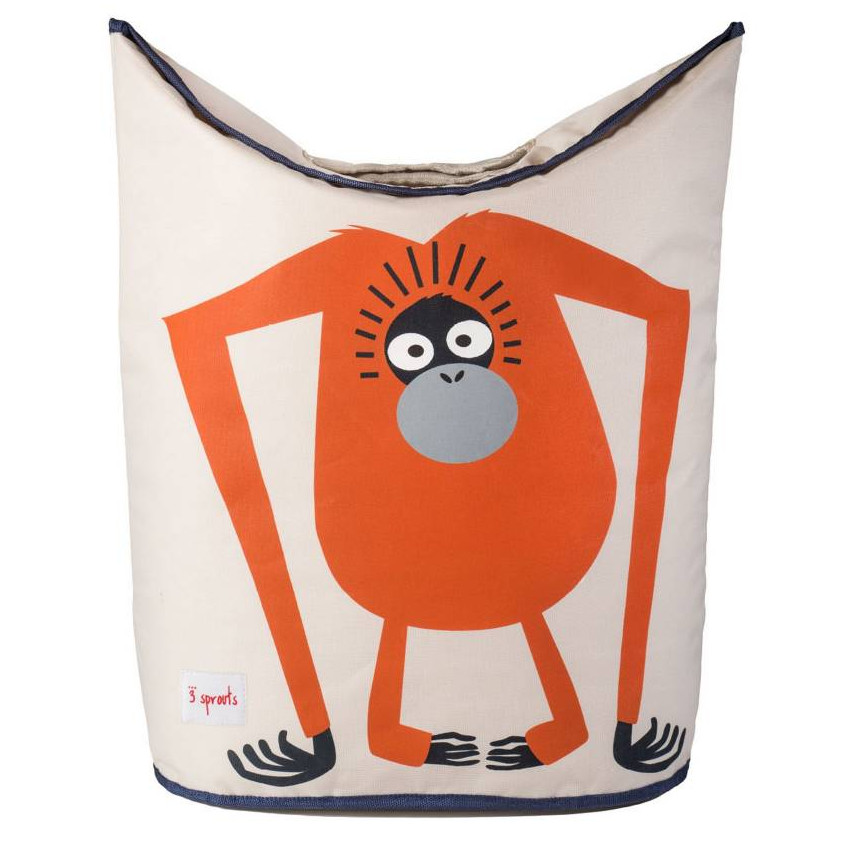 3 Sprouts καλάθι για τα άπλυτα Laundry Hamper Orangutan Orange 