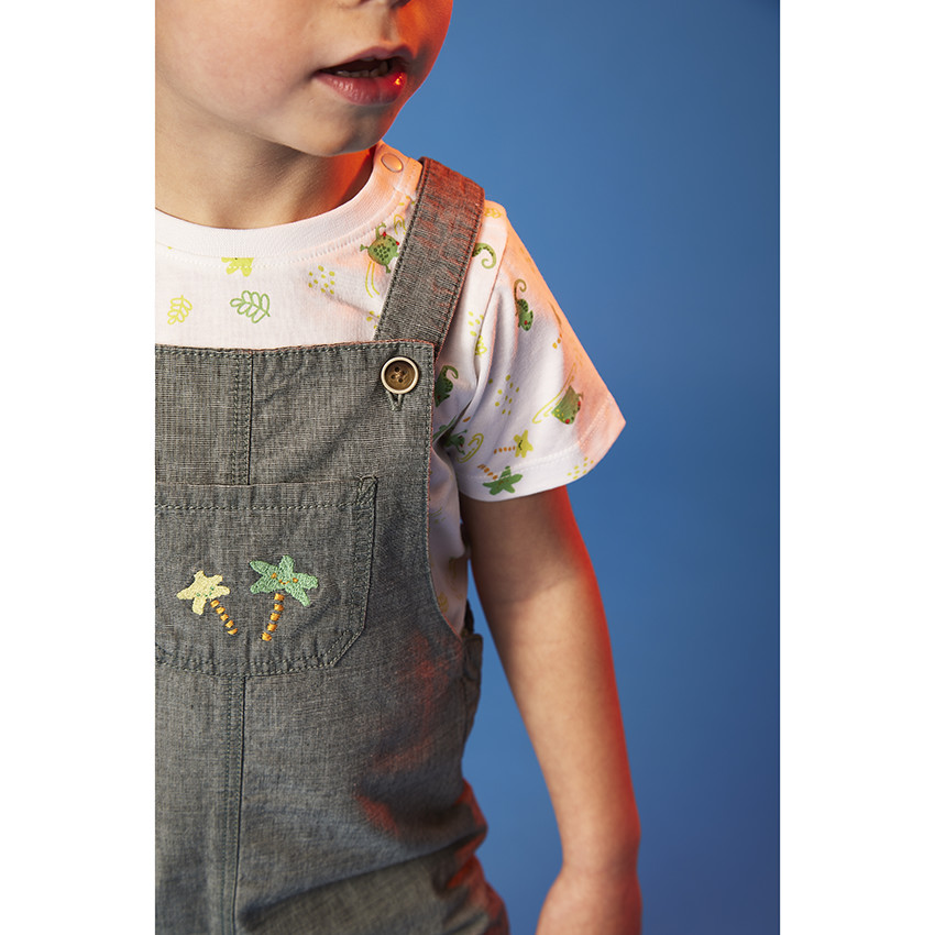 Σαλοπέτα κοντή με κεντήματα φοίνικες για bebe αγόρι 