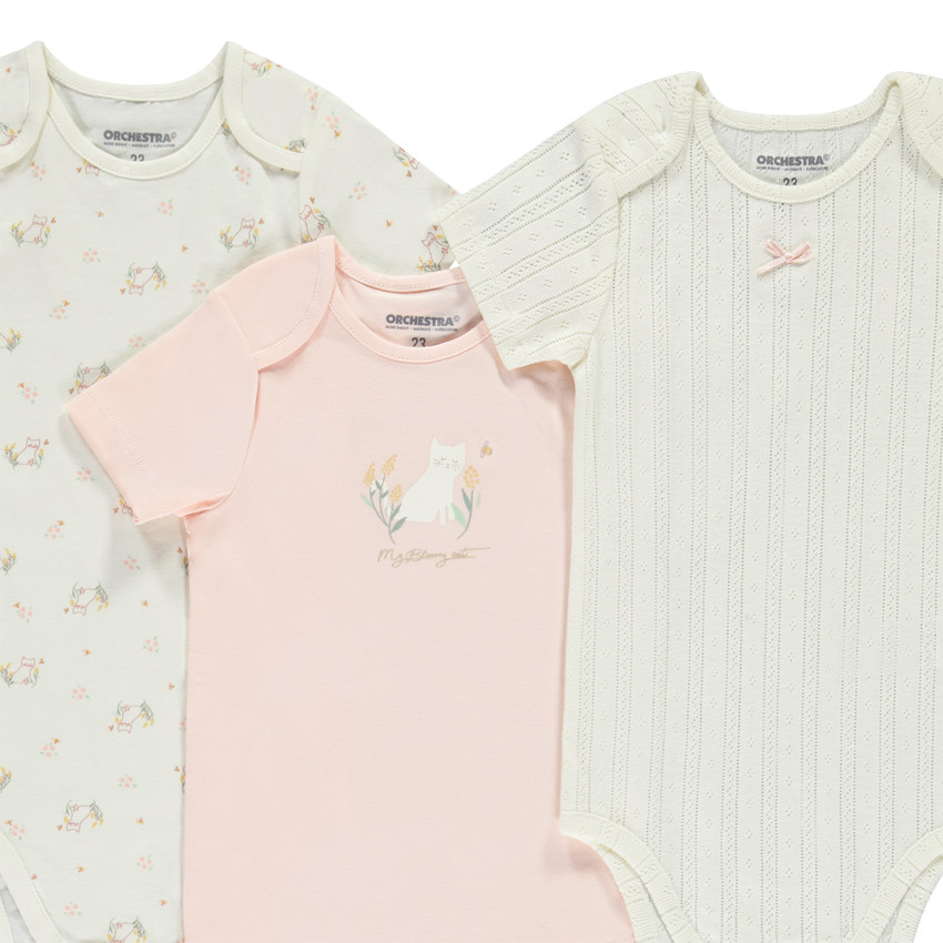 Σέτ από 5 κοντομάνικα φαντασίας μπόντι για κορίτσι με διαφορετικά ανοίγματα ανάλογα με την ηλικία 