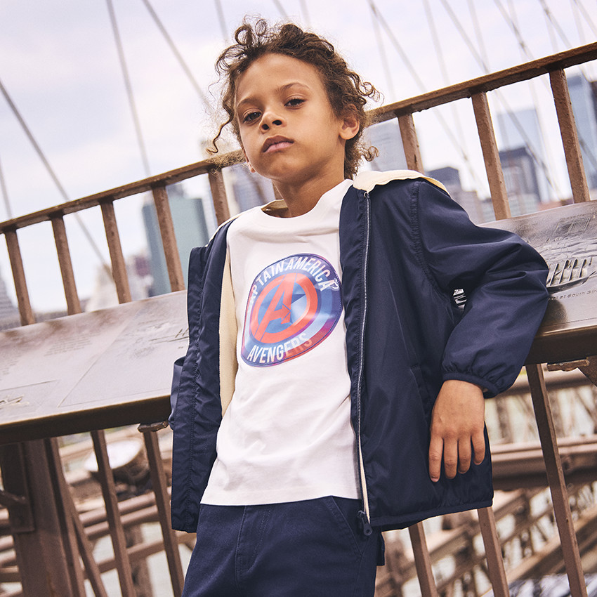 T-shirt μακρυμάνικο print ολογραφικό Captain America Marvel για αγόρι 