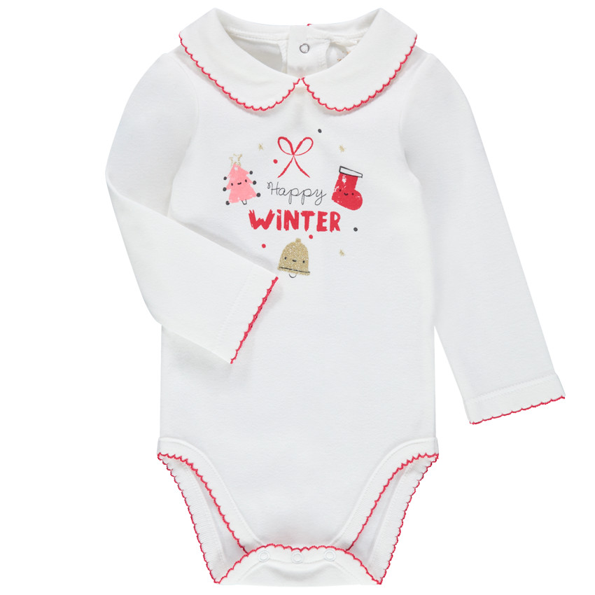 Body manches longues à imprimés esprit Noël 