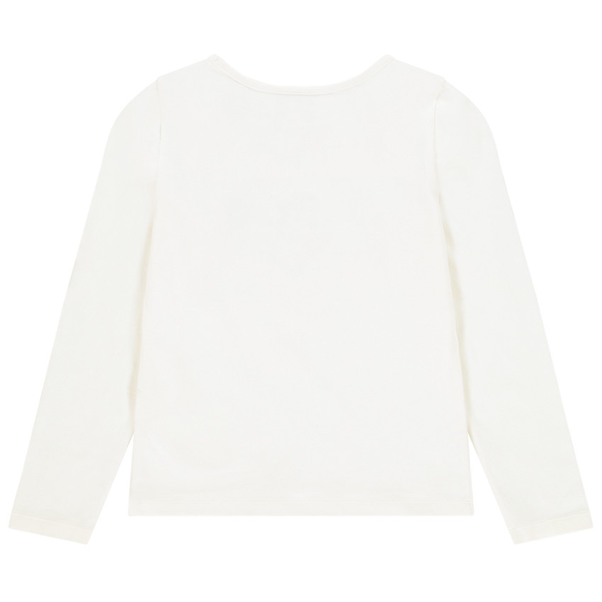 T-shirt μακρυμάνικο βαμβακερό με σχέδιο λουλούδια 