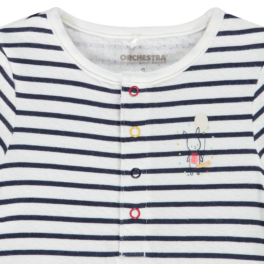 Φόρμα μακριά με ρίγες και patch κουνελάκι για bebe 